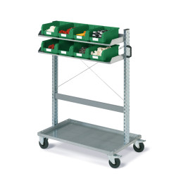 Assembly trolley FOX with COMPAT boxes Dim.3A2 green colour