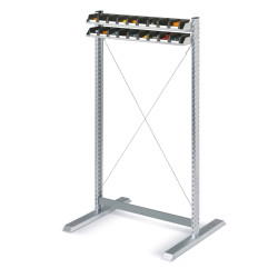 Scaffale QUICK BIFRONTE con contenitori COMPAT mis.1 Replast