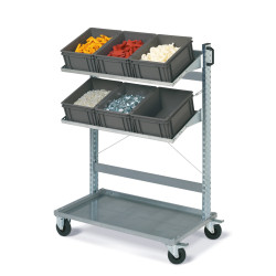 Carrello FOX con contenitori ATHENA Dim. 400x300x220h Replast