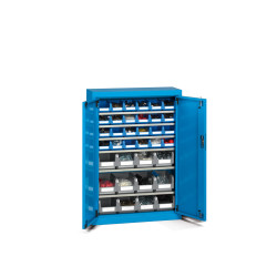Armadio PICK blu con porte e serratura