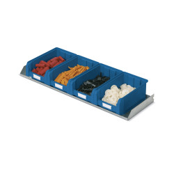 Fixed shelf,depth 295 mm, boxes COMPAT color blue SIZE.3A2