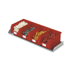 Mensola contenitori COMPAT colore rosso Mis.3