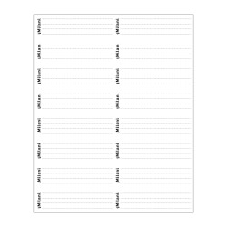 Feuille de 16 étiquettes pour taille 2