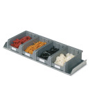 Mensola fissa, prof.295 mm contenitori COMPAT colore grigio Mis.3A2