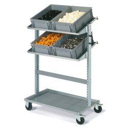Assembly trolley in galvanised steel for Athena boxes