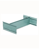 Galvanised divider with pair of supports