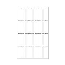Foglio 36 etichette per misura 1