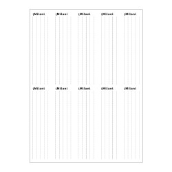 Foglio 10 etichette superiori per misura 5P4 - 5