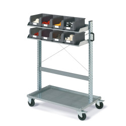 Assembly trolley FOX with COMPAT boxes Dim.3 Ecogreen