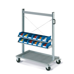 Assembly trolley FOX with COMPAT boxes Dim.2 blue colour