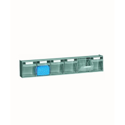 6 transparent tilting bins PRACTIBOX storage system