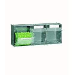 PRACTIBOX drawer units with 3 transparent tilting bins