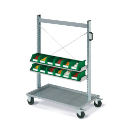 Assembly trolley FOX with COMPAT boxes Dim.2 green colour