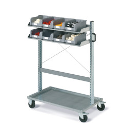 Assembly trolley FOX with COMPAT boxes Dim.3A2 grey colour