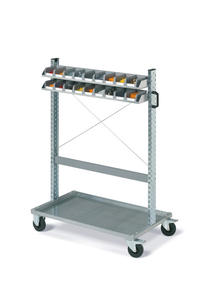 Assembly trolley FOX with COMPAT boxes Dim.1 grey colour