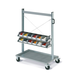 Assembly trolley FOX with COMPAT boxes Dim.2 grey colour
