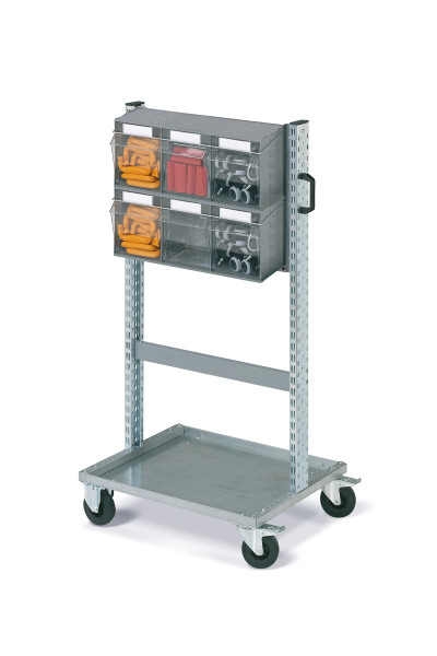 Montage Rollwagen mit Kippbehältersysteme PRACTIBOX