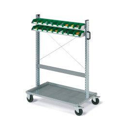 Assembly trolley FOX with COMPAT boxes Dim.1 green colour