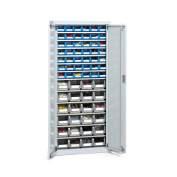 Armoire PICK gris clair avec portes et serrure
