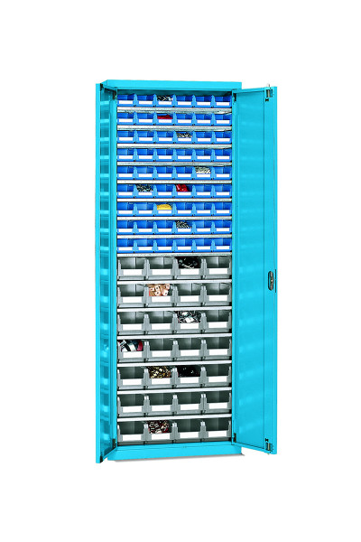Armoire PICK bleue avec portes et serrure. 2000h mm