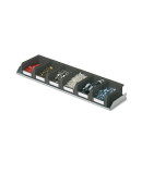 Mensola prof.205 mm con 6 contenitori COMPAT mis.2 Ecogreen