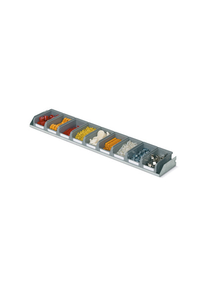 Étagère prof. 150 mm avec 9 bacs COMPAT Taille.1