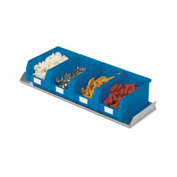 Étagère fixe, prof.295 mm bacs COMPAT blue Taille.3