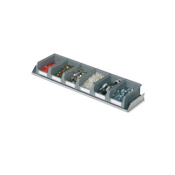 Étagère fixe, prof.205 mm bacs COMPAT gris Taille.2