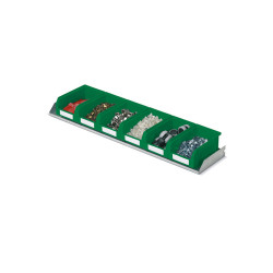 Étagère fixe, prof.205 mm bacs COMPAT vert Taille.2