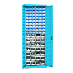 PICK cabinet blue with doors and Lock. 2000h mm