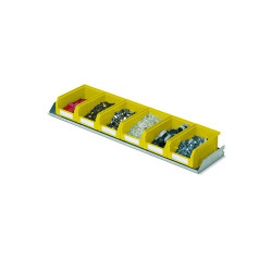 Feste Konsole, Tiefe 205 mm,mit Behälter COMPAT Farbe Gelb GRÖSSE.2