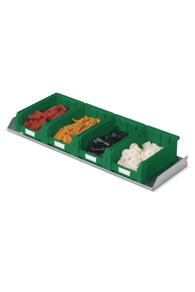 Étagère fixe, prof.295 mm bacs COMPAT vert Taille.3A2