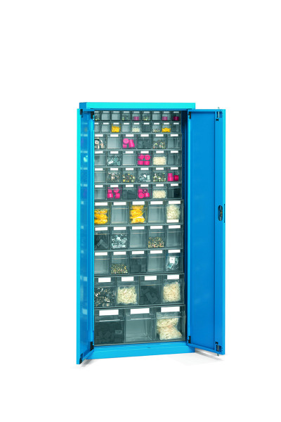 PICK cabinet with PRACTIBOX holder frame, doors and Lock, 1655h mm