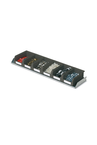 Mensola prof.205 mm con 6 contenitori COMPAT mis.2 Ecogreen