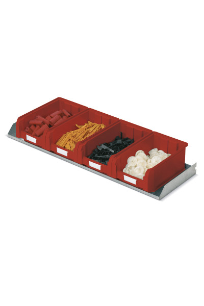Étagère fixe, prof.295 mm bacs COMPAT rosso Taille.3A2