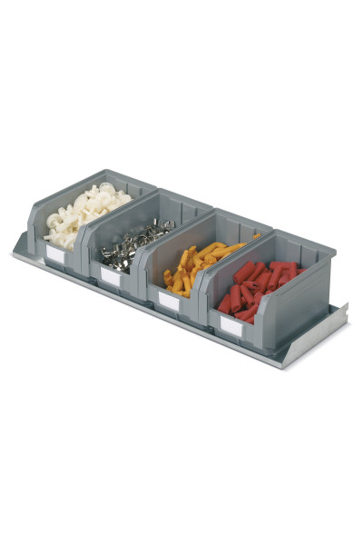 Étagère fixe,  prof.295 mm bacs COMPAT gris Taille.3