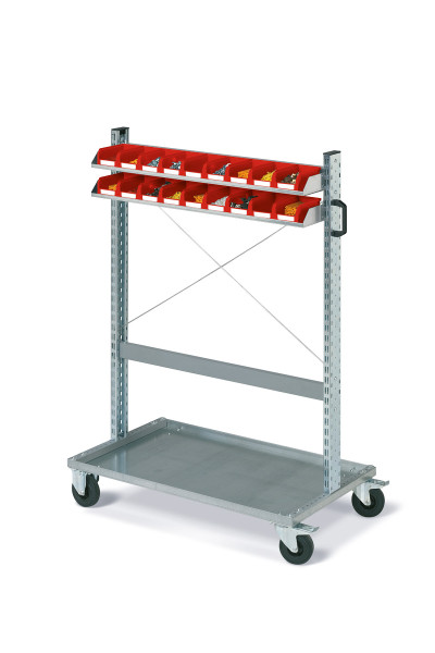 Carrello FOX completo di 2 mensole uguali con contenitori COMPAT Mis.1