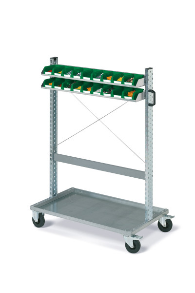Assembly trolley FOX with COMPAT boxes Dim.1 green colour