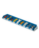 Mensola fissa, prof.150 mm, contenitori COMPAT colore blue Mis.1