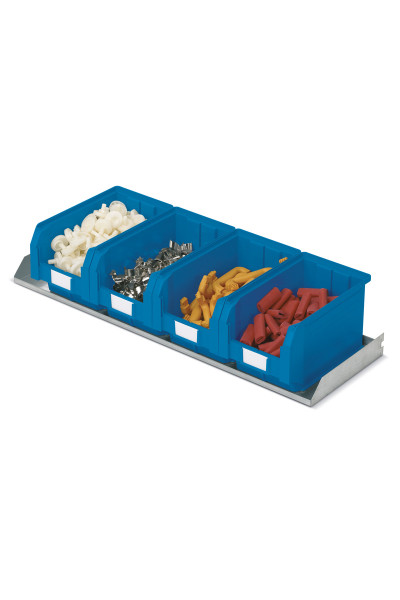 Mensola fissa, prof.295 mm, contenitori COMPAT colore blue Mis.3