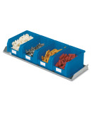 Étagère fixe, prof.295 mm bacs COMPAT blue Taille.3
