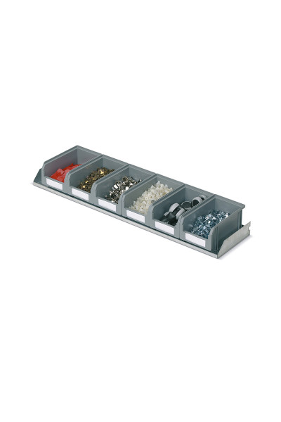 Étagère fixe, prof.205 mm bacs COMPAT gris Taille.2