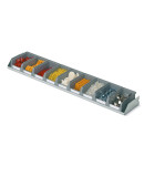 Mensola fissa, prof.150 mm, contenitori COMPAT colore grigio Mis.1