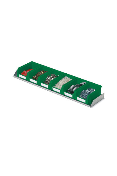 Feste Konsole, Tiefe 205 mm,mit Behälter COMPAT Farbe Grün GRÖSSE.2