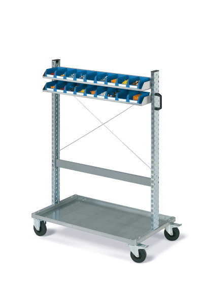 Assembly trolley FOX with COMPAT boxes Dim.1 blue colour