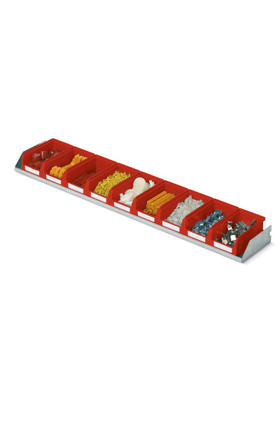 Étagère fixe, prof.150 mm, bacs COMPAT rosso Taille.1