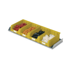 Étagère fixe, prof.295 mm bacs COMPAT Jaune Taille.3A2
