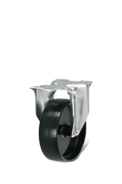 Roulette fixe en nylon diamètre 100 mm - encombrement h 128 mm