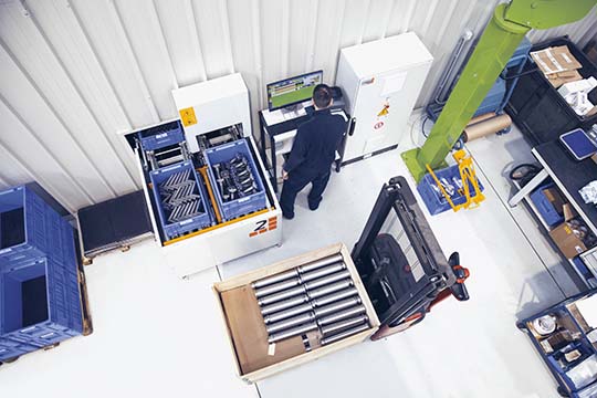 Lade- und Pickingstation.