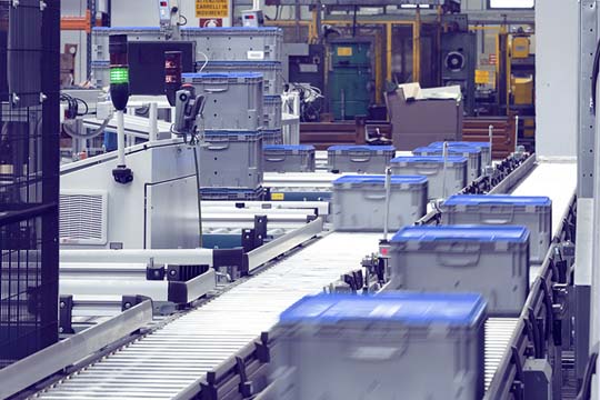 Bef&ouml;rderung auf Rollenbahnen